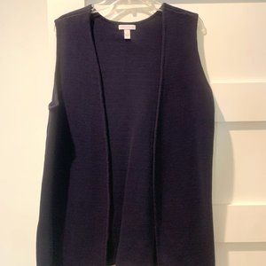 Ladies' Charter Club Mid-Thigh Length Vest, Navy, XL